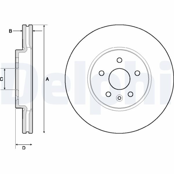 Disc frana OPEL MOKKA / MOKKA X (J13) 1.4 (_76) benzina 120 cai DELPHI BG4710C