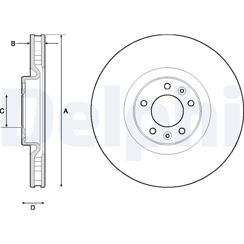 Disc frana OPEL GRANDLAND / GRANDLAND X (A18, P1UO) 1.6 Turbo Hybrid4 benzina/elector 300 cai DELPHI BG4716C