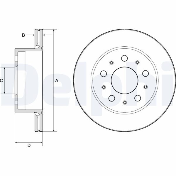 Disc frana OPEL MOVANO C platou / sasiu (U9) 2.2 BlueHDi 120 diesel 120 cai DELPHI BG4796C