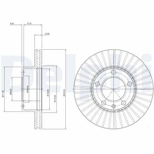 Disc frana OPEL MOVANO A bus (X70) 3.0 DTi (JD) diesel 136 cai DELPHI BG9692