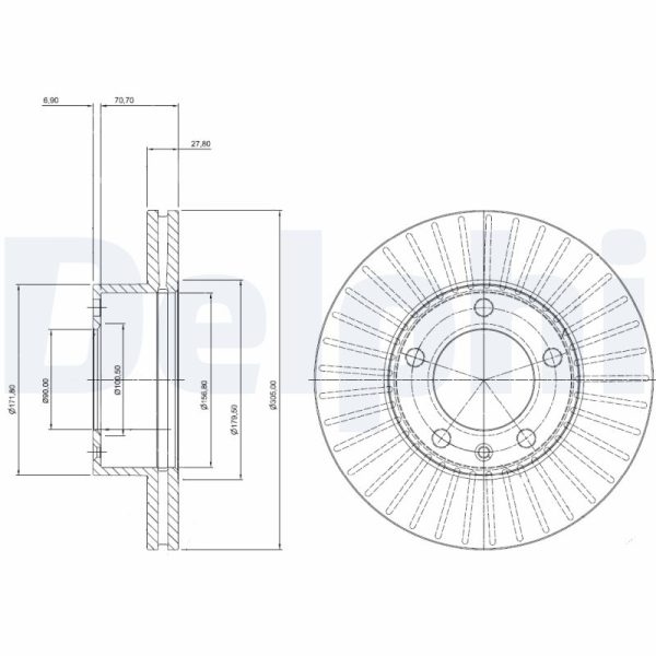 Disc frana OPEL MOVANO A bus (X70) 3.0 DTi (JD) diesel 136 cai DELPHI BG9692