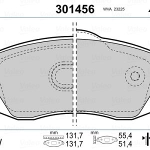 Placute frana OPEL COMBO Tour 1.3 CDTI 16V diesel 69 cai VALEO 301456