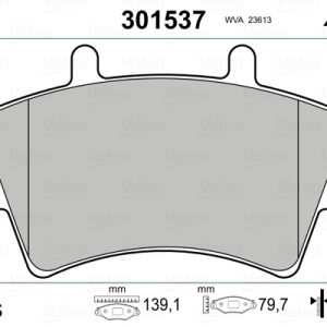 Placute frana OPEL MOVANO A caroserie (X70) 2.2 DTI (FD) diesel 90 cai VALEO 301537