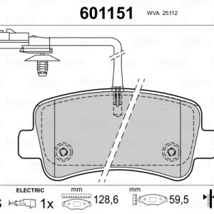 Placute frana OPEL MOVANO B caroserie (X62) 2.3 CDTI FWD (FV) diesel 179 cai VALEO 601151