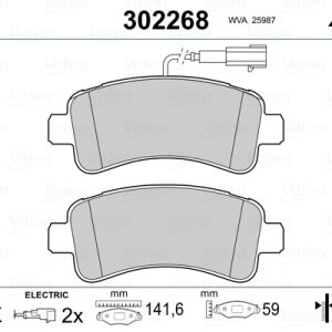 Placute frana OPEL MOVANO C platou / sasiu (U9) 2.2 BlueHDi 180 diesel 180 cai VALEO 302268