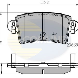 Placute frana OPEL MOVANO A bus (X70) 1.9 DTI (JD) diesel 80 cai COMLINE CBP01036