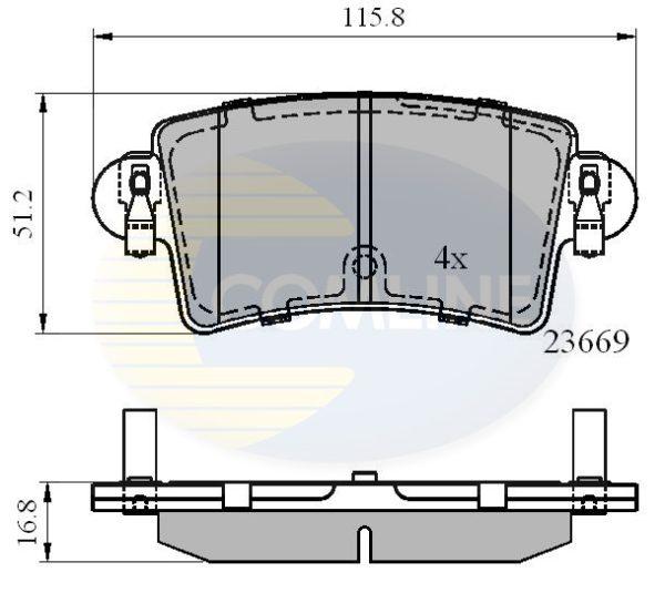 Placute frana OPEL MOVANO A bus (X70) 1.9 DTI (JD) diesel 80 cai COMLINE CBP01036