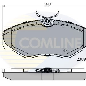 Placute frana OPEL VIVARO A platou / sasiu (X83) 1.9 Di diesel 82 cai COMLINE CBP01127