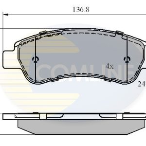 Placute frana OPEL MOVANO C caroserie (U9) 2.2 D diesel 140 cai COMLINE CBP01604