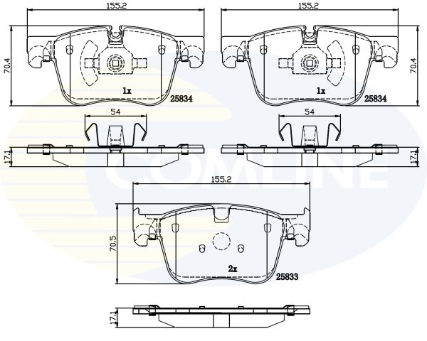 Placute frana OPEL GRANDLAND / GRANDLAND X (A18, P1UO) 1.5 Turbo D (75) diesel 131 cai COMLINE CBP02250