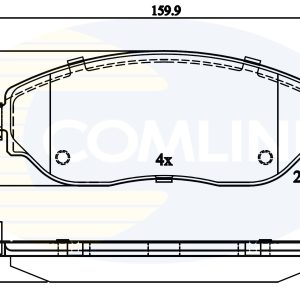 Placute frana OPEL VIVARO B platou / sasiu (X82) 1.6 CDTI (03) diesel 116 cai COMLINE CBP02285