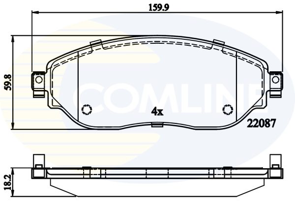 Placute frana OPEL VIVARO B platou / sasiu (X82) 1.6 CDTI (03) diesel 116 cai COMLINE CBP02285