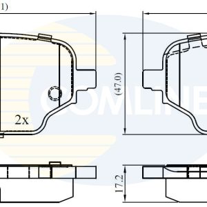 Placute frana OPEL COMBO Autoutilitara/limuzina spatioasa (K9) 1.5 D diesel 131 cai COMLINE CBP02453
