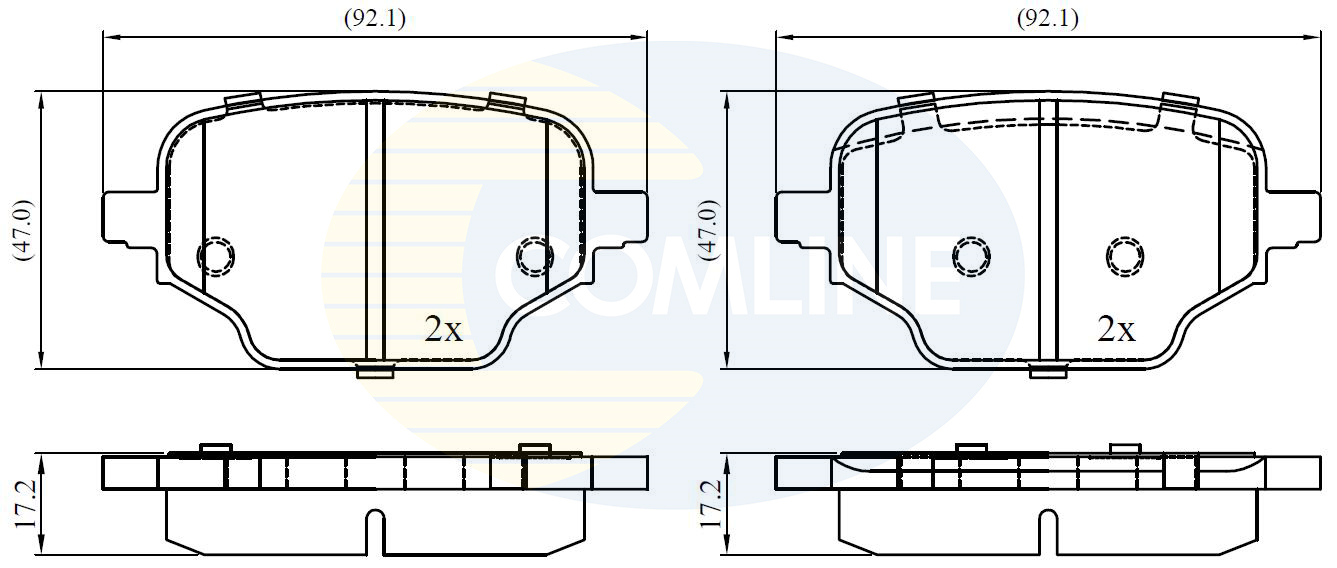 Placute frana OPEL COMBO Autoutilitara/limuzina spatioasa (K9) 1.5 D diesel 76 cai COMLINE CBP02453