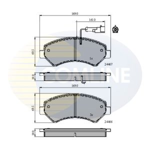 Placute frana OPEL MOVANO C caroserie (U9) 2.2 D diesel 140 cai COMLINE CBP11623