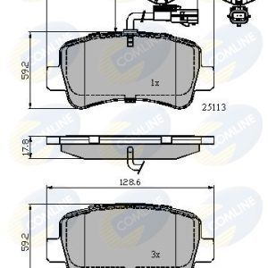 Placute frana OPEL MOVANO B platou / sasiu (X62) 2.3 CDTI FWD (EV, HV, UV) diesel 101 cai COMLINE CBP12105
