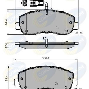 Placute frana OPEL MOVANO B platou / sasiu (X62) 2.3 CDTI FWD (EV, HV, UV) diesel 101 cai COMLINE CBP12106