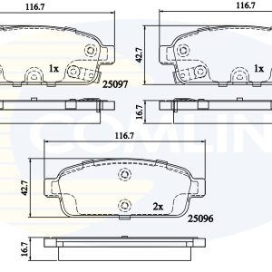Placute frana OPEL MOKKA / MOKKA X (J13) 1.6 (_76) benzina 116 cai COMLINE CBP32024