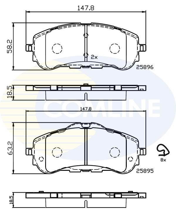 Placute frana OPEL COMBO Autoutilitara/limuzina spatioasa (K9) 1.5 D diesel 76 cai COMLINE CBP32232