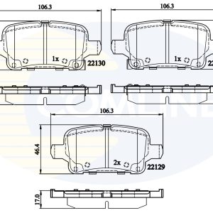 Placute frana OPEL AMPERA-E (F17) EV150 (48) electric 204 cai COMLINE CBP32307