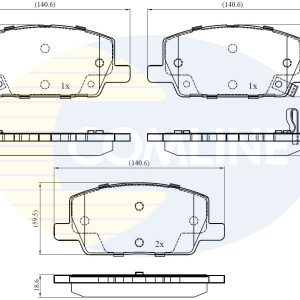 Placute frana OPEL MOKKA / MOKKA X (J13) 1.4 4x4 (_76) benzina 140 cai COMLINE CBP32437