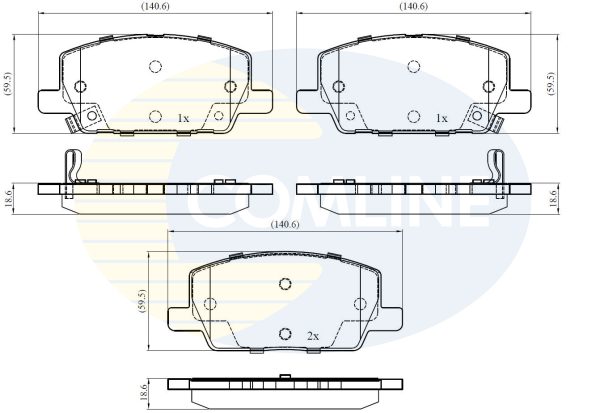 Placute frana OPEL MOKKA / MOKKA X (J13) 1.6 CDTI 4x4 (_76) diesel 110 cai COMLINE CBP32437