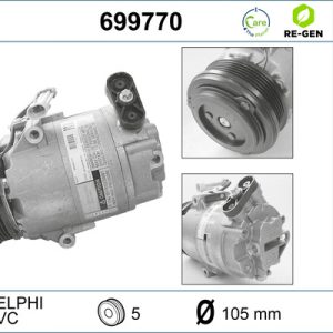 Compresor climatizare OPEL COMBO Autoutilitara/limuzina spatioasa 1.6 CNG 16V Benzina/Gaz metan (GNC) 94 cai VALEO 699770