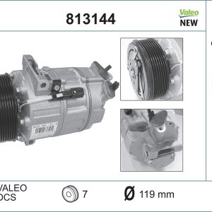 Compresor climatizare OPEL VIVARO A bus (X83) 2.0 CDTI (F7, J7, A07) diesel 90 cai VALEO 813144