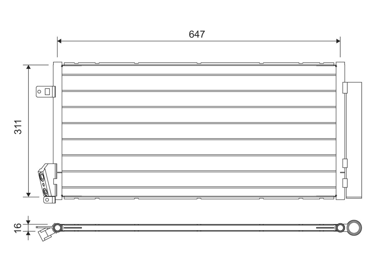 Condensator climatizare OPEL COMBO Autoutilitara/limuzina spatioasa (X12) 1.3 CDTI (B05) diesel 90 cai VALEO 814377