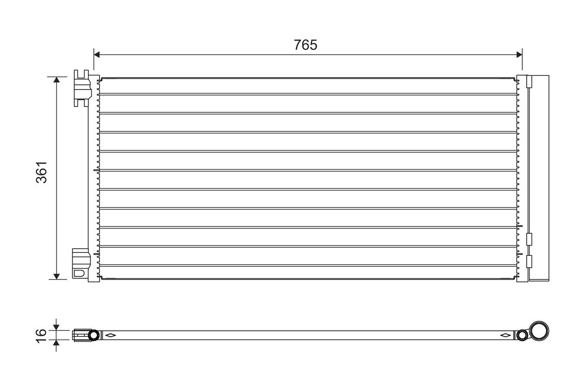 Condensator climatizare OPEL VIVARO B platou / sasiu (X82) 1.6 CDTI (03) diesel 116 cai VALEO 822637