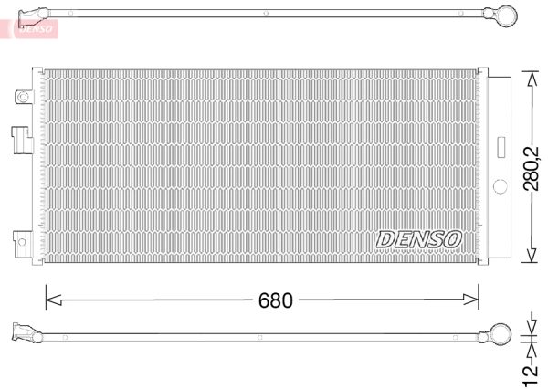 Condensator climatizare OPEL ADAM (M13) 1.0 benzina 90 cai DENSO DCN20023