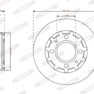 Disc frana OPEL MOKKA 1.2 (76) benzina 101 cai FERODO DDF2985C