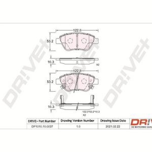 Placute frana OPEL ADAM (M13) 1.0 benzina 115 cai DRIVE DP1010.10.0037