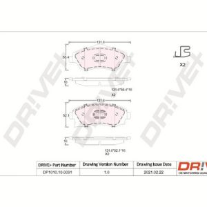 Placute frana OPEL COMBO Autoutilitara/limuzina spatioasa 1.7 DTI 16V diesel 75 cai DRIVE DP1010.10.0091