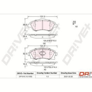 Placute frana OPEL COMBO Autoutilitara/limuzina spatioasa 1.3 CDTI 16V diesel 75 cai DRIVE DP1010.10.1053