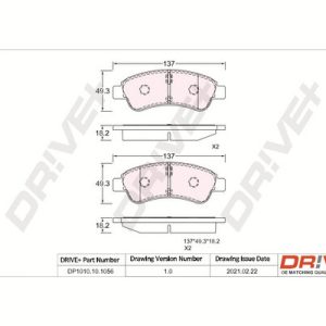 Placute frana OPEL ROCKS-E Electric (9AZ2CA) electric 8 cai DRIVE DP1010.10.1056