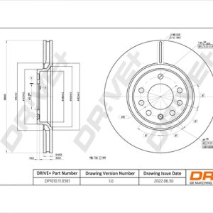 Disc frana OPEL ADAM (M13) 1.4 S benzina 150 cai DRIVE DP1010.11.0361