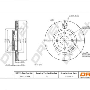 Disc frana OPEL ADAM (M13) 1.4 LPG Benzina/Autogaz (GPL) 87 cai DRIVE DP1010.11.0484