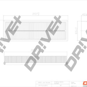 Filtru aer OPEL MOVANO A bus (X70) 1.9 DTI (JD) diesel 80 cai DRIVE DP1110.10.0073