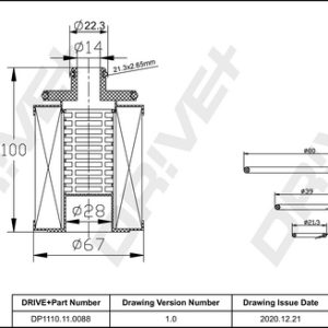 Filtru ulei OPEL COMBO Tour 1.3 CDTI 16V diesel 75 cai DRIVE DP1110.11.0088