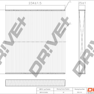 Filtru polen OPEL MOVANO C platou / sasiu (U9) 2.2 D diesel 165 cai DRIVE DP1110.12.0054