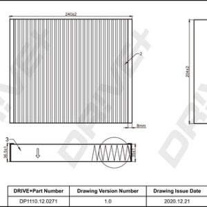 Filtru polen OPEL MOKKA / MOKKA X (J13) 1.7 CDTI (_76) diesel 131 cai DRIVE DP1110.12.0271