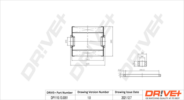 Filtru combustibil OPEL MOVANO B bus (X62) 2.3 CDTI FWD (JV) diesel 125 cai DRIVE DP1110.13.0051