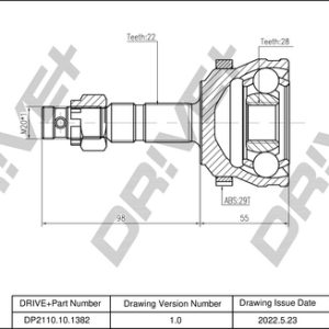 Cap planetara OPEL COMBO Tour 1.7 CDTI 16V diesel 101 cai DRIVE DP2110.10.1382