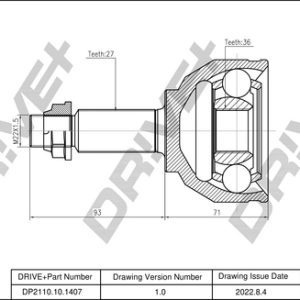 Cap planetara OPEL VIVARO A bus (X83) 2.0 CDTI (F7, J7, A07) diesel 114 cai DRIVE DP2110.10.1407