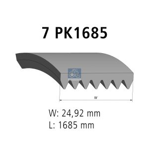 Curea transmisie cu caneluri OPEL MOVANO B platou / sasiu (X62) 2.3 CDTI FWD (EV, HV, UV) diesel 101 cai DT SPARE PARTS 6.31544