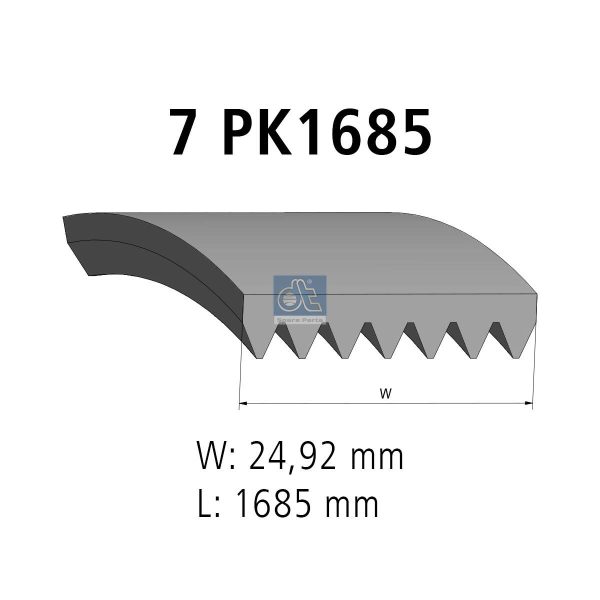 Curea transmisie cu caneluri OPEL MOVANO B platou / sasiu (X62) 2.3 CDTI FWD (EV, HV, UV) diesel 101 cai DT SPARE PARTS 6.31544