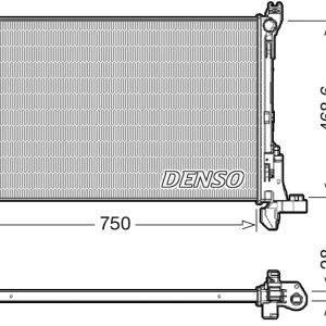Radiator racire motor OPEL VIVARO B platou / sasiu (X82) 1.6 CDTI (03) diesel 140 cai DENSO DRM09174