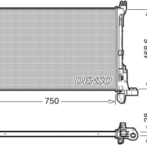 Radiator racire motor OPEL VIVARO B bus (X82) 1.6 CDTI (06) diesel 90 cai DENSO DRM09175