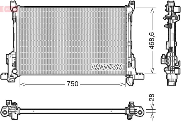 Radiator racire motor OPEL VIVARO B bus (X82) 1.6 CDTI (06) diesel 90 cai DENSO DRM09175